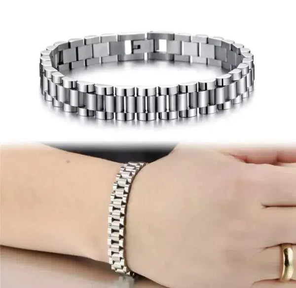 Gold Plated Unisex Chain Bracelet - 1 Pc Unique Design