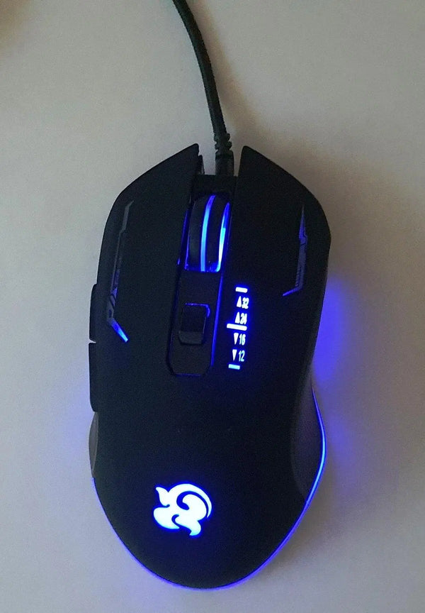 N7 Optical Gaming Mouse, 3600DPI, RGB LED Lights, USB Wired, Ergonomic, High Precision for PC Gamers