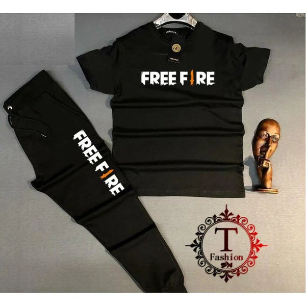 Men's Printed Cotton Track Suit - 2 Pcs Set