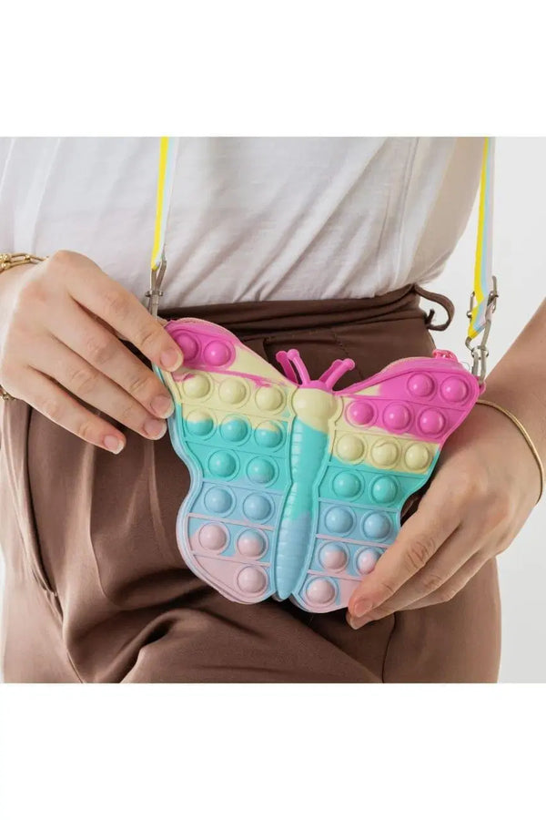 Girl's Push Pop Butterfly Crossbody Bag