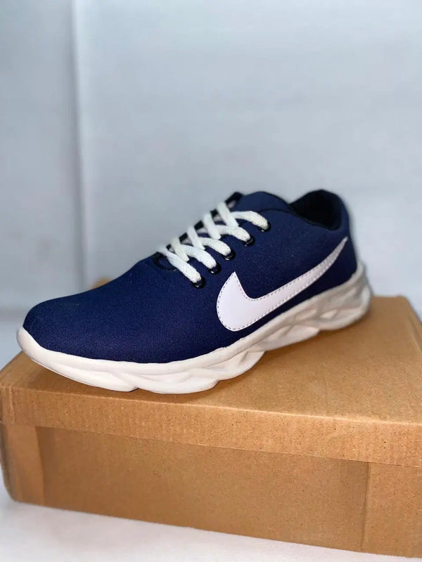 Men's Fabric Running Sneakers, Blue
