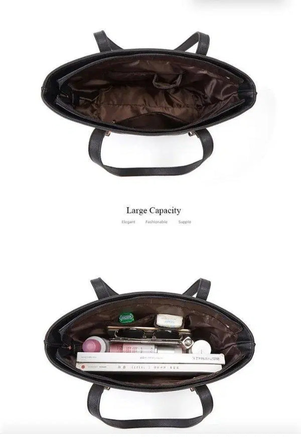 Women's PU Leather Textured Hand Bag Set