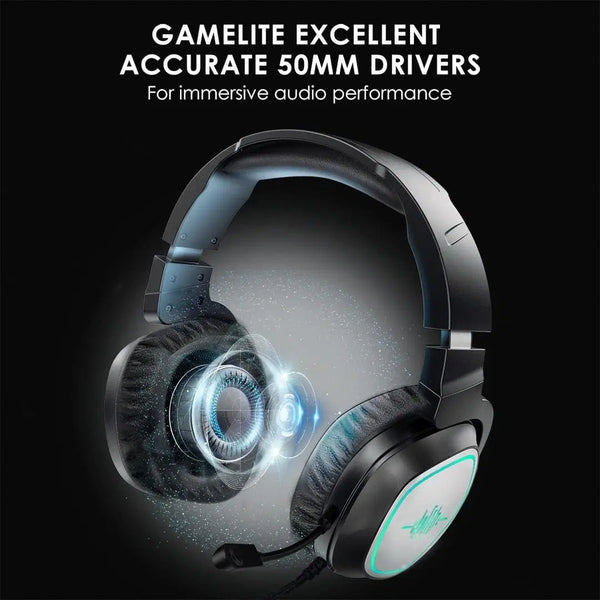 GAMELITE G1P Gaming Headset | Bass Surround Sound | Noise Cancelling Mic | 3.5mm Wired