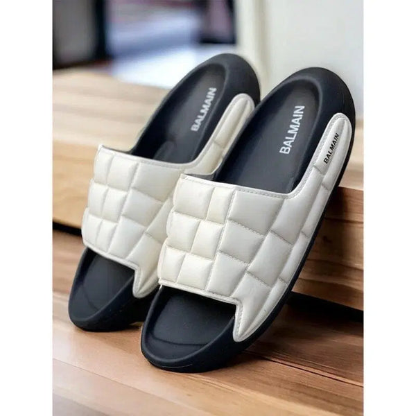 Men's Synthetic Leather Casual Slide Slippers