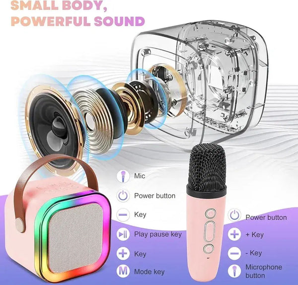 Portable 3 Pcs LED Wireless Speaker with Super Bass