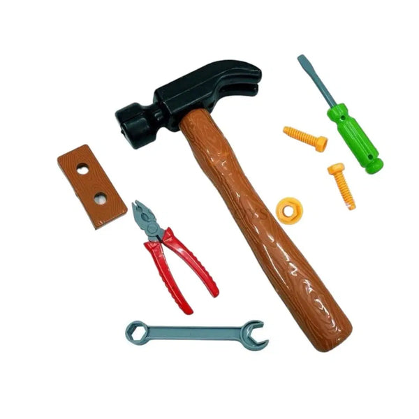 Multicolor Plastic Boy's Tools Toy Set - 7 Pcs Fun Playtime Ensemble