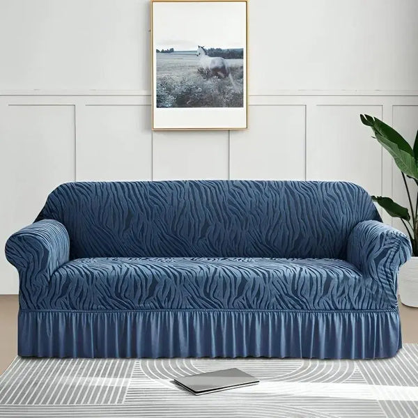 Luxurious Velvet Textured Sofa Covers - 3 Pcs Set for 3 Seater