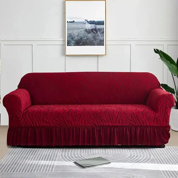 Luxurious Velvet Textured Sofa Covers - 3 Pcs Set for 3 Seater